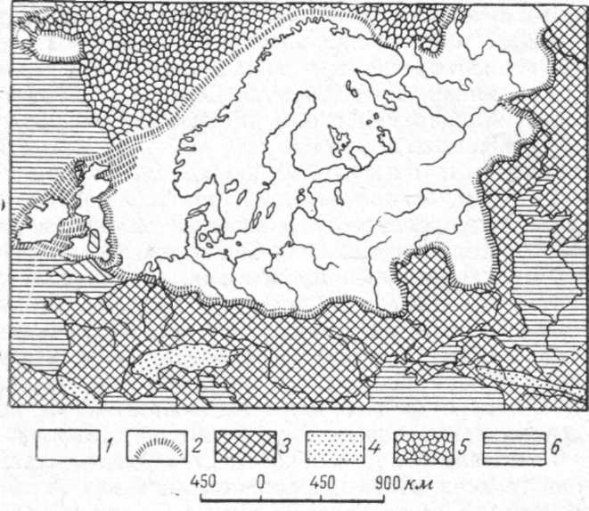 Карта максимального (рисского) оледенения в Европе